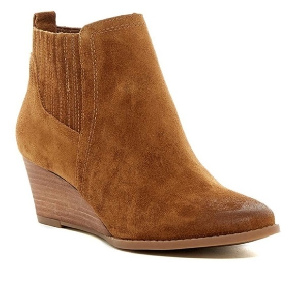 Franco Sarto Brown Wayra Wedge Women’s Booties - Picture 1 of 9
